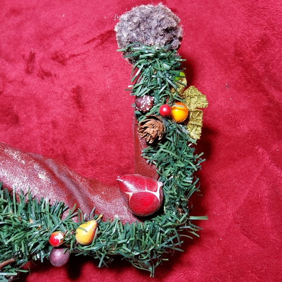 Rustic Folk Art Santa Claus Face Extra Long Beard Hanging Christmas Decor 23" - Picture 3 of 7